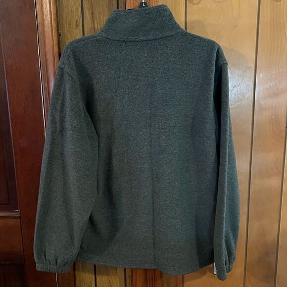 Harriton Women's 1/4-Zip Fleece Pullover Monogram ‘kHl’ Elastic Cuffs Gray Small - Picture 2 of 4